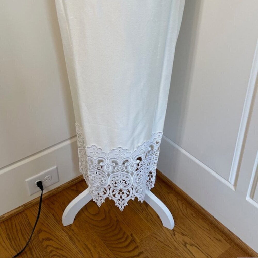 Jessica McClintock Vintage 90’s Ivory Lace Pearl Skirt Suit Bridal Shower Medium - Picture 3 of 10